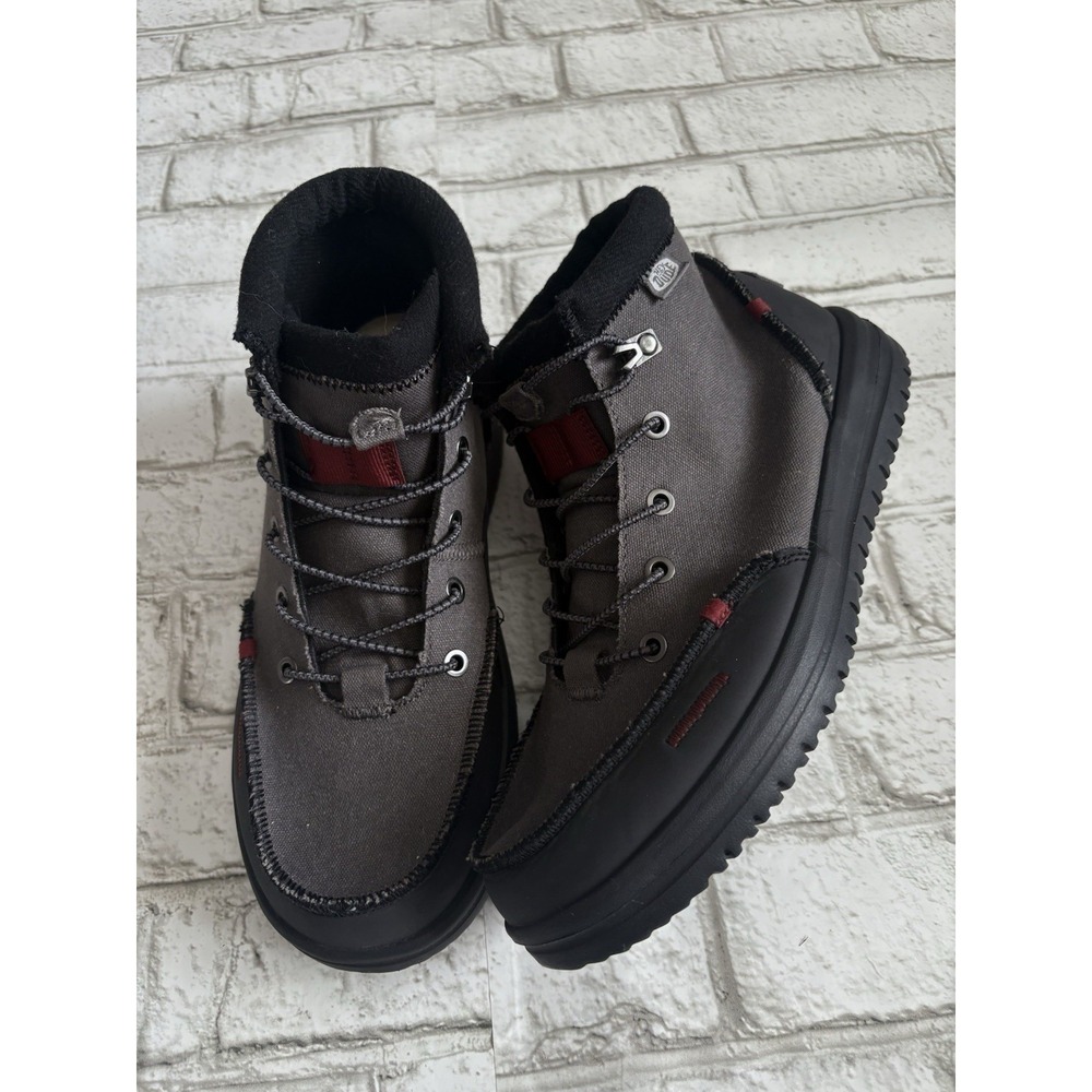 Hey Dude Bradley Waxed Canvas Boots 40625-030 Grey Men's Size 9
